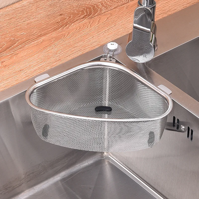 1 Pcs Kitchen Sink Drain Basket Stainless Steel Triangle Filter Storage Organizer Kitchen Shelf Rack Drainier
1 Pcs Kitchen Sink Drain Basket Stainless Steel Triangle Filter Storage Organizer Kitchen Shelf Rack Drainier