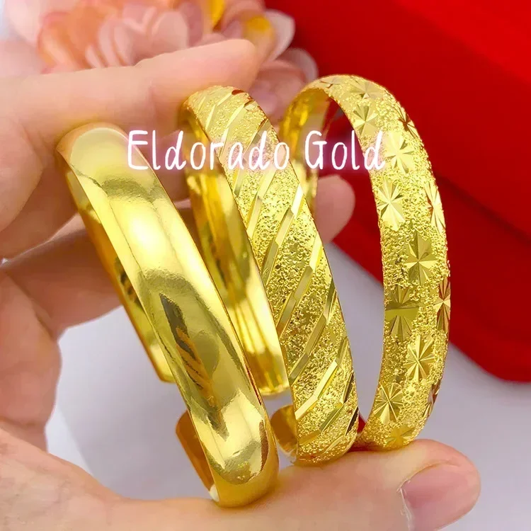 Eldorado Gold 9999 Real Gold 24K 10n Open Women's Gold Gypsy Open Bracelet Glossy Meteor Shower Large Gram Bracelet
Eldorado Gold 9999 Real Gold 24K 10n Open Women's Gold Gypsy Open Bracelet Glossy Meteor Shower Large Gram Bracelet