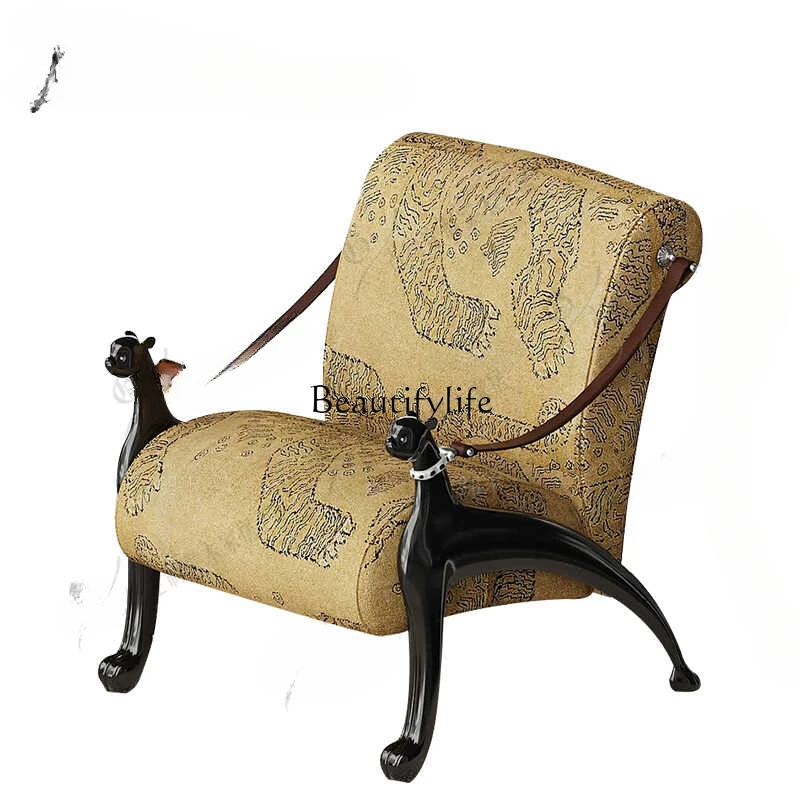 Retro style solid wood dog head chair high-end luxury villa furniture balcony leisure living room chair
Retro style solid wood dog head chair high-end luxury villa furniture balcony leisure living room chair