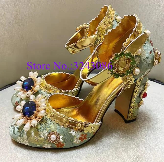 New Spring Pearl Flower Decor Lady Pumps Fashion Handmade Crystal Shoes Woman Thick Heel Sandals Sexy Female Wedding High Heels
New Spring Pearl Flower Decor Lady Pumps Fashion Handmade Crystal Shoes Woman Thick Heel Sandals Sexy Female Wedding High Heels