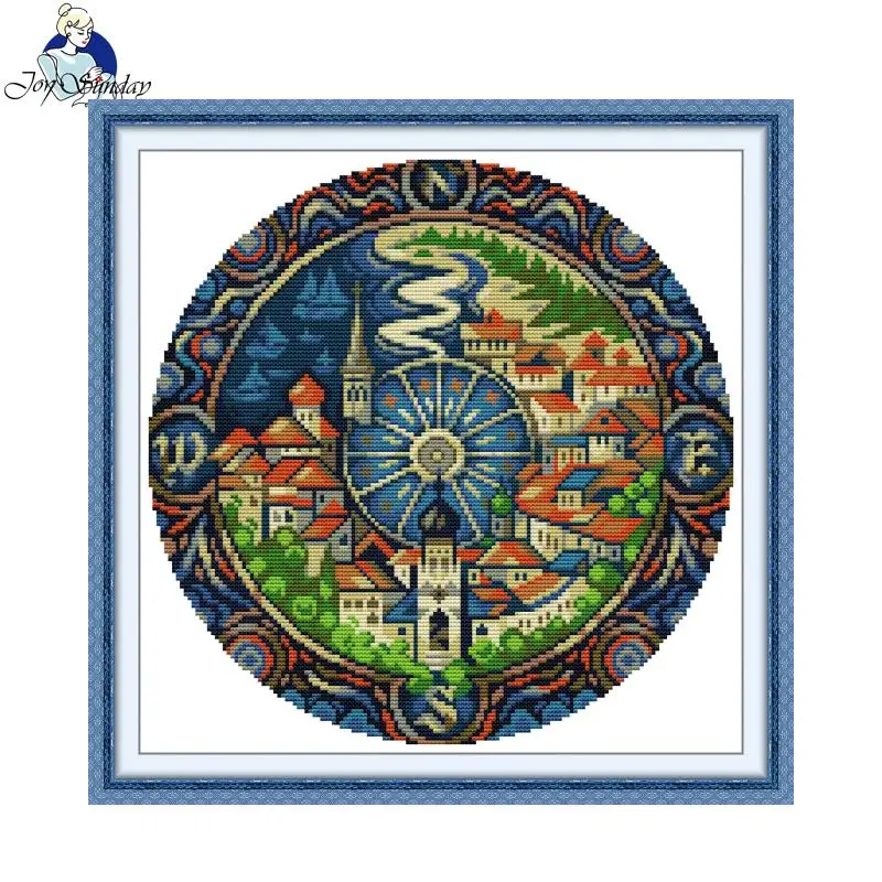 Cross Stitch Kit Joy Sunday Small Town Pattern Printed Counted Fabric Aida 16/14/11CT DIY Embroidery Kit Home Decor
Cross Stitch Kit Joy Sunday Small Town Pattern Printed Counted Fabric Aida 16/14/11CT DIY Embroidery Kit Home Decor