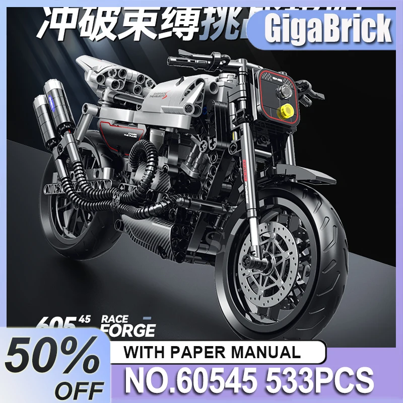 New MOC 60545 High-quality 1:8 Technology motorcycle Model Building Block Assembly Unique Toys Christmas Gift For Adults Kids
New MOC 60545 High-quality 1:8 Technology motorcycle Model Building Block Assembly Unique Toys Christmas Gift For Adults Kids