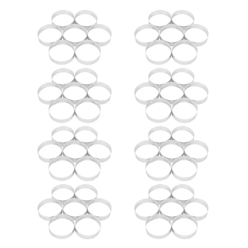 PORK-40 Pcs Circular Porous Tart Ring Bottom Tower Cake Mould Baking Tools Heat-Resistant Perforated Cake Mousse Ring, 8Cm
PORK-40 Pcs Circular Porous Tart Ring Bottom Tower Cake Mould Baking Tools Heat-Resistant Perforated Cake Mousse Ring, 8Cm