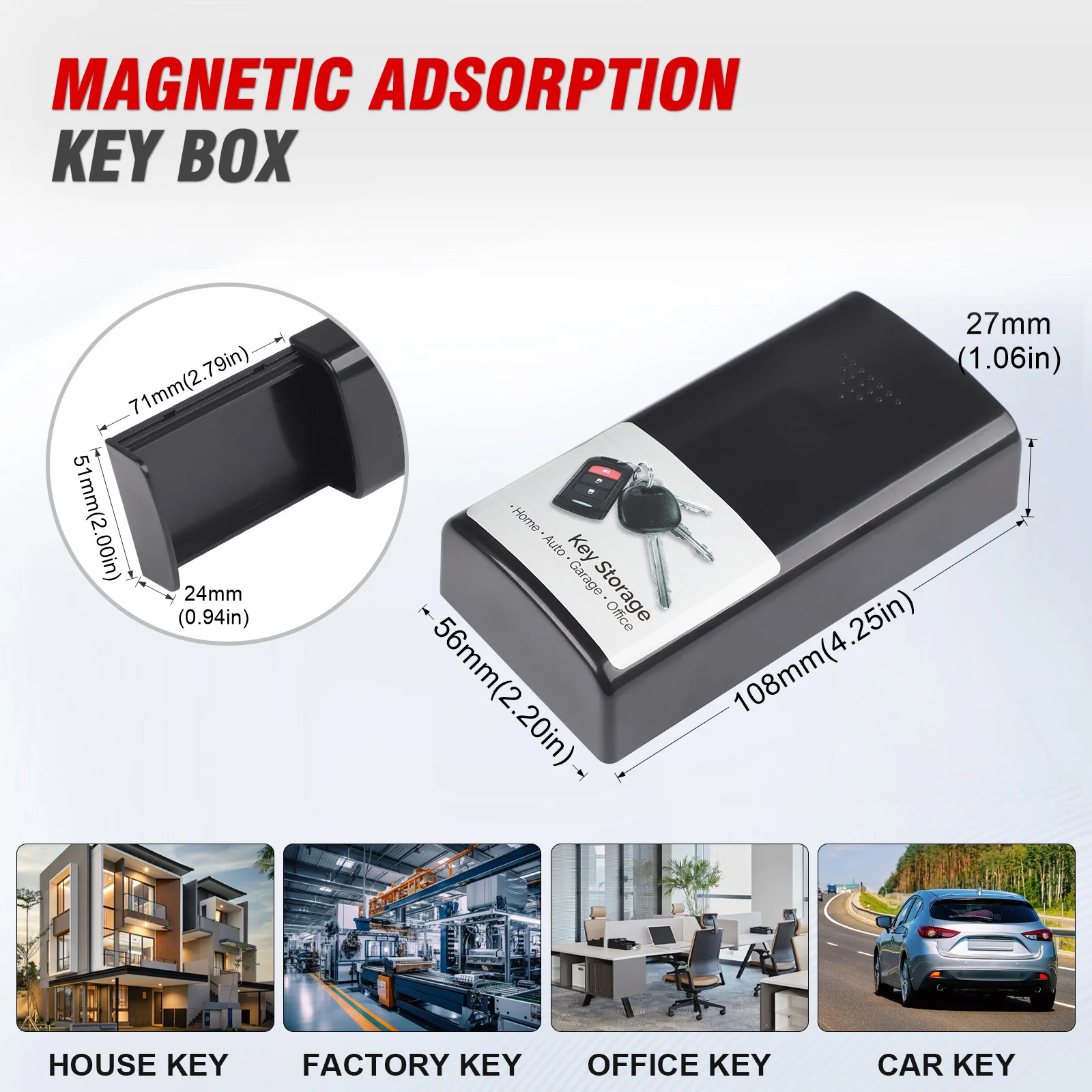 Magnetic Key Box Waterproof Multifunctional Rust-Proof Hider Under Car Key Box Holder Storage Box for Truck Home Office Outdoor
Magnetic Key Box Waterproof Multifunctional Rust-Proof Hider Under Car Key Box Holder Storage Box for Truck Home Office Outdoor