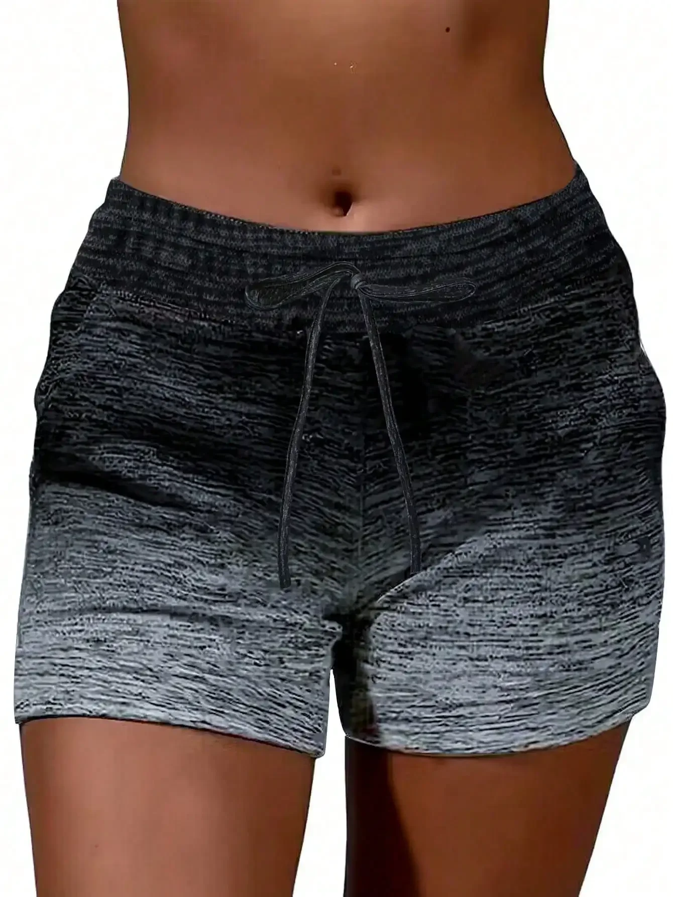 Knit Drawstring Waist Shorts Casual Black Summer
Knit Drawstring Waist Shorts Casual Black Summer