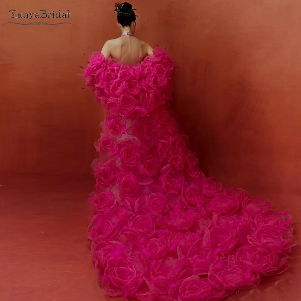 Customized Fuchsia Organza Flower Wedding Cape With Long Train ,Luxury Fashion Jacket ,Women Evening Coat DJ452
Customized Fuchsia Organza Flower Wedding Cape With Long Train ,Luxury Fashion Jacket ,Women Evening Coat DJ452