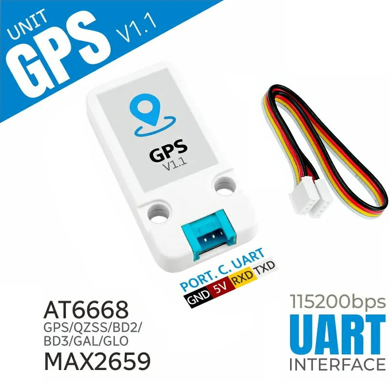 GPS-модуль M5Stack v1.1, высокоточный приемник GNSS с микросхемой AT6668, поддержка нескольких систем
GPS-модуль M5Stack v1.1, высокоточный приемник GNSS с микросхемой AT6668, поддержка нескольких систем
