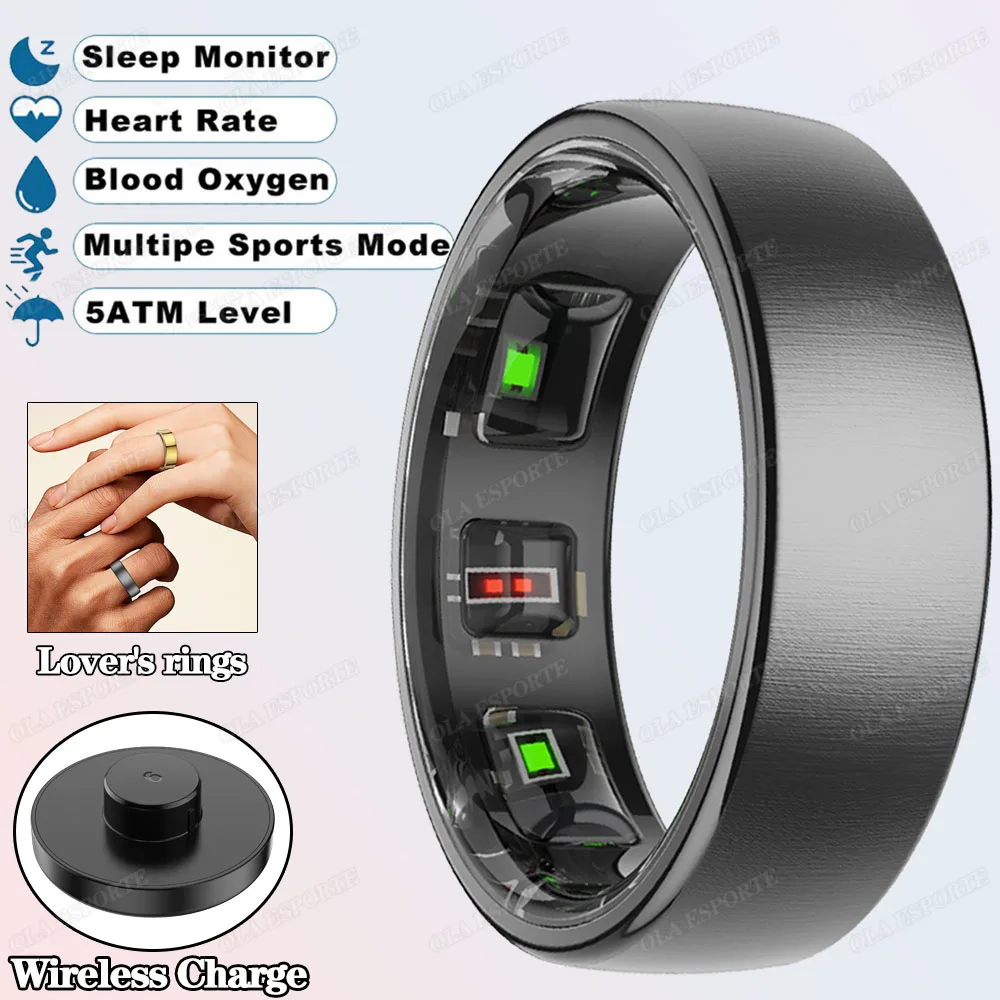 R10 Smart Ring Men Women with Wireless Charging stand,Health and Sleep Monitor 5ATM Waterproof, Multi-sport Mode For Smart Phohe
R10 Smart Ring Men Women with Wireless Charging stand,Health and Sleep Monitor 5ATM Waterproof, Multi-sport Mode For Smart Phohe