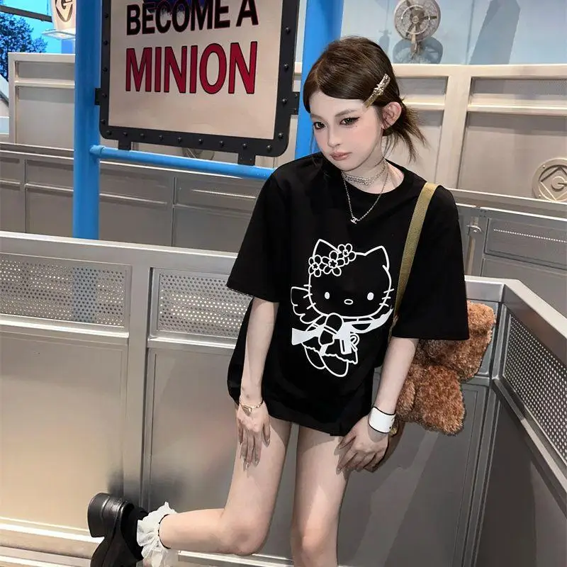 Sanrio Summer T Shirt Hello Kittys Short Sleeved Kawaii Girls New Style Loose Comfortable Sweet Casual Thin Gift for Girlfriend
Sanrio Summer T Shirt Hello Kittys Short Sleeved Kawaii Girls New Style Loose Comfortable Sweet Casual Thin Gift for Girlfriend
