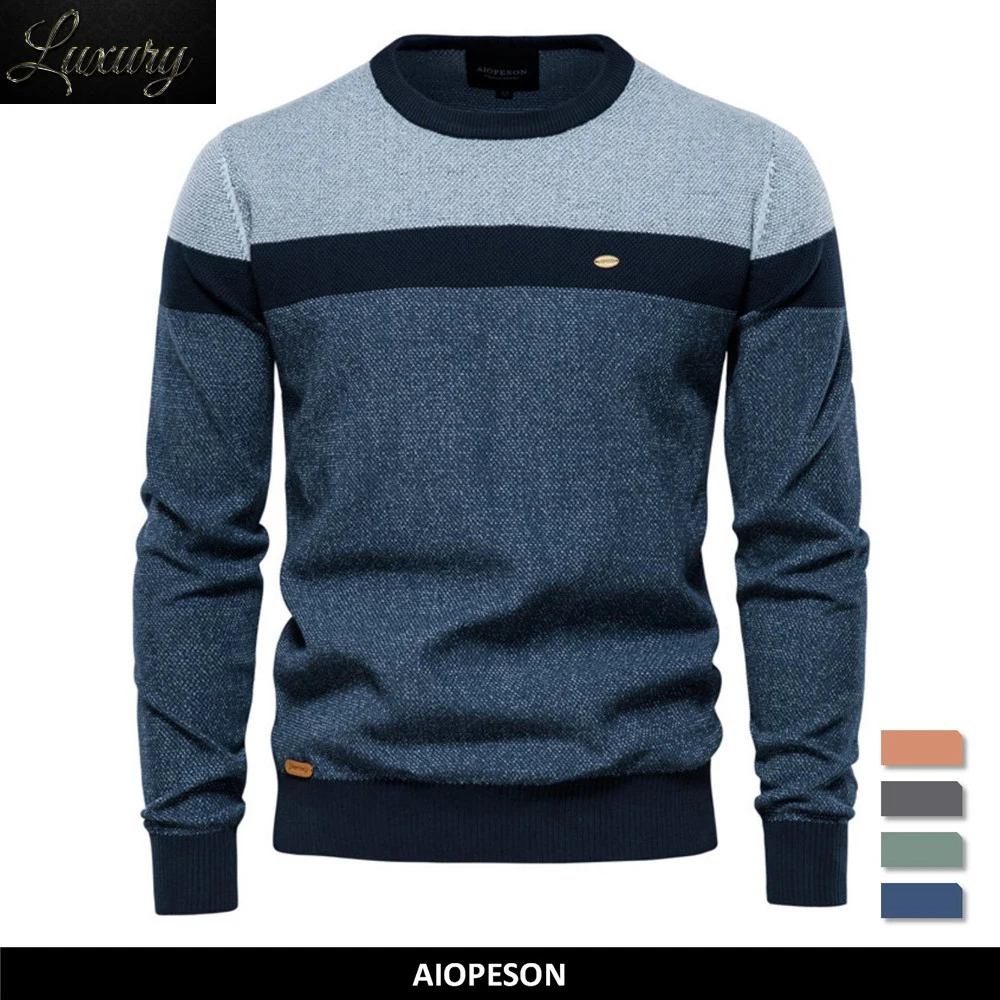 Spliced Cotton Sweater Men Casual O-neck High Quality Pullover Knitted Sweaters Male New Winter Brand Mens
Spliced Cotton Sweater Men Casual O-neck High Quality Pullover Knitted Sweaters Male New Winter Brand Mens