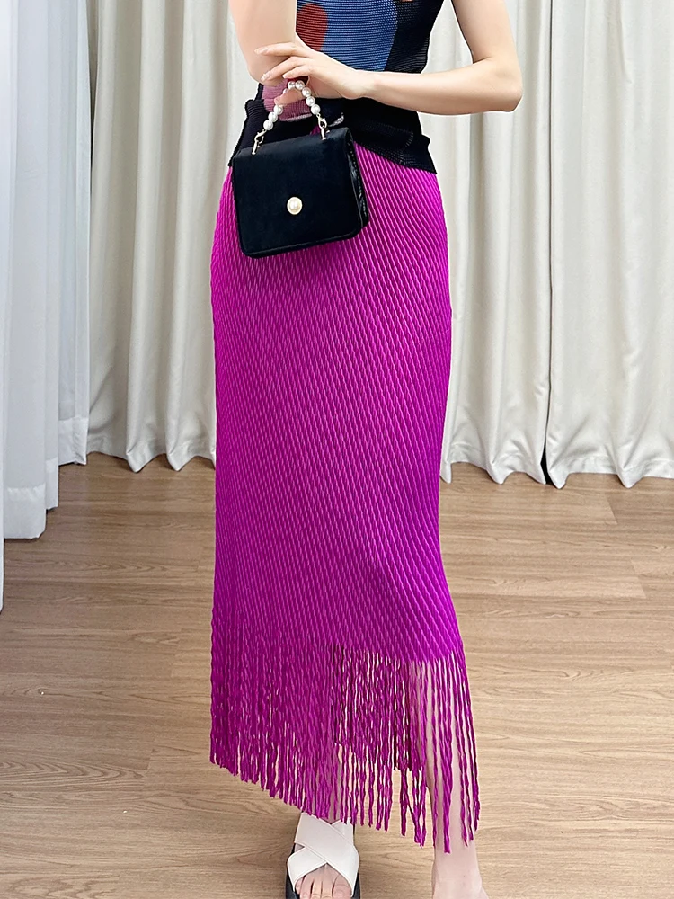 Chic Half-length Skirt Bodycon Midi Wrap Tassel Pure Color Summer New Style by Sanza Art Creation Elegant Silken Skirt
Chic Half-length Skirt Bodycon Midi Wrap Tassel Pure Color Summer New Style by Sanza Art Creation Elegant Silken Skirt