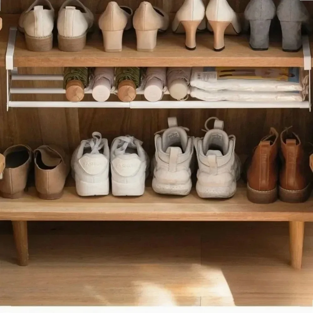Adjustable Shoe Rack | Space-Saving Layered Organizer for Home Shoe Cabinets | Under-Shelf Shoe Holder with Hanging Basket
Adjustable Shoe Rack | Space-Saving Layered Organizer for Home Shoe Cabinets | Under-Shelf Shoe Holder with Hanging Basket