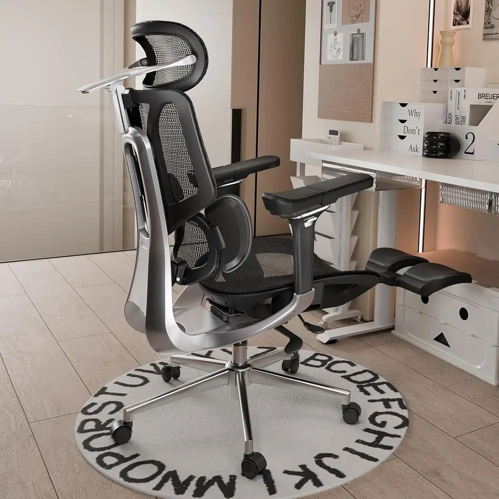 Ergonomic Big and Tall Office Chair with 3-Zone Lumbar Support, 4D Adjustable Backrest, 6D Armrests, Swivel, Black
Ergonomic Big and Tall Office Chair with 3-Zone Lumbar Support, 4D Adjustable Backrest, 6D Armrests, Swivel, Black