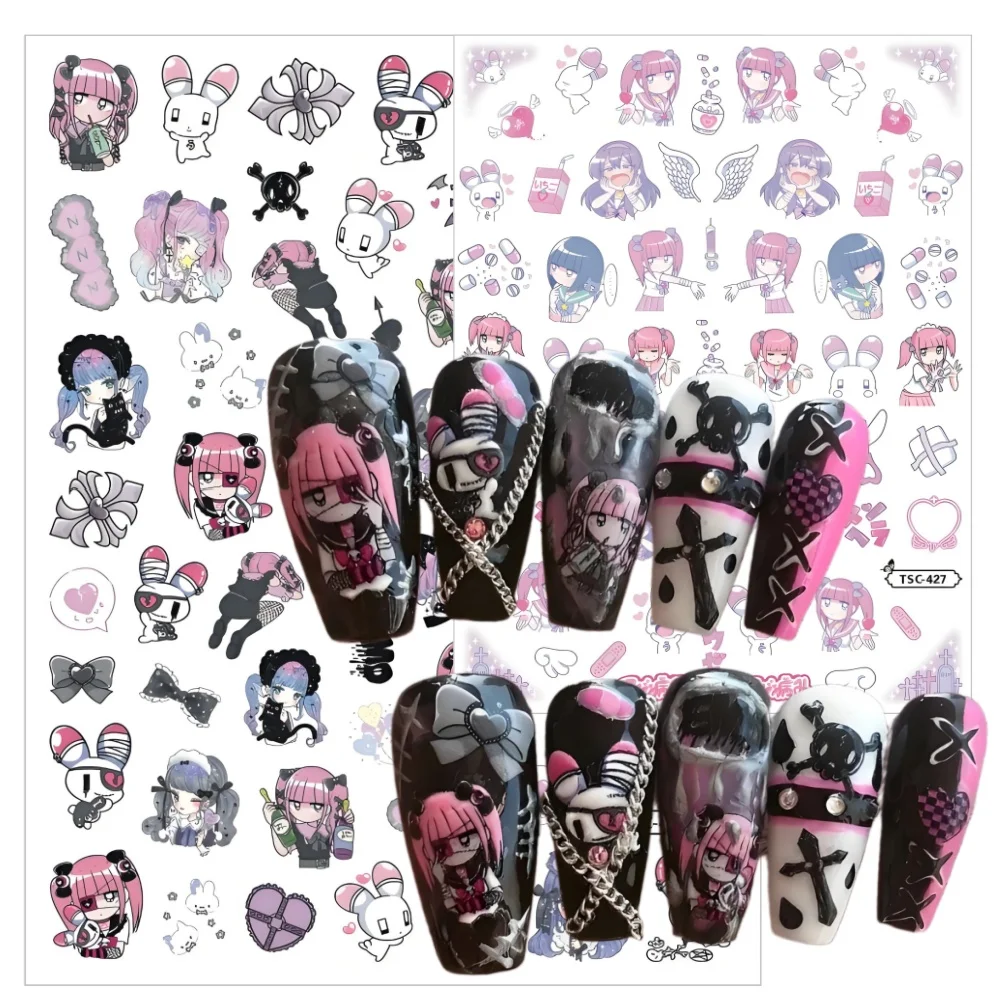 TSC-427-428 Yandere IQ DOCTOR girl Anime 3D Nail Art Sticker Stamp Decal Nail Slider Nail Decor for DIY Nail Fashion
TSC-427-428 Yandere IQ DOCTOR girl Anime 3D Nail Art Sticker Stamp Decal Nail Slider Nail Decor for DIY Nail Fashion