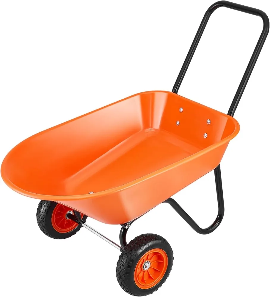 Wheelbarrow Cart,2 Wheels Garden Dump Cart, Garden Wagon with Handle, 10" Wide Track Wheels, Easy Loading Utility Yard Cart
Wheelbarrow Cart,2 Wheels Garden Dump Cart, Garden Wagon with Handle, 10" Wide Track Wheels, Easy Loading Utility Yard Cart