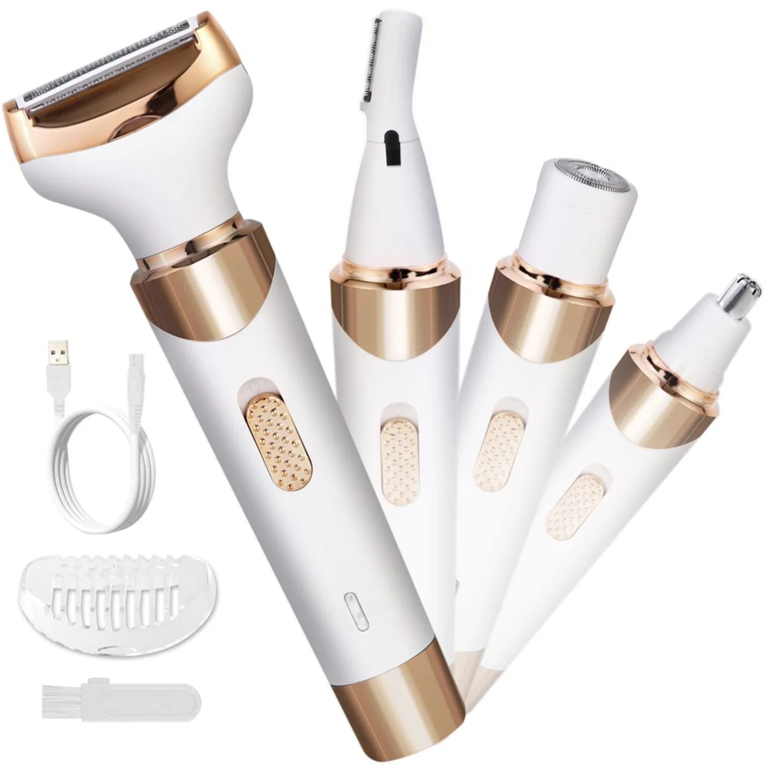 4 in 1 Electric Razors for Women, Lady Shaver and Trimmer, Portable Rechargeable Bikini Shaver for Pubic Hair - Women's Face, Un
4 in 1 Electric Razors for Women, Lady Shaver and Trimmer, Portable Rechargeable Bikini Shaver for Pubic Hair - Women's Face, Un