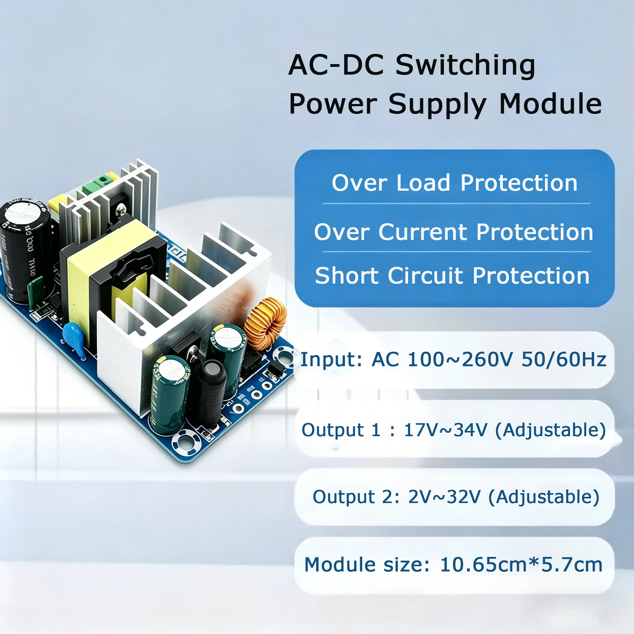 Dual Output AC-DC Converter Power Module 110V 220V 230V to 5V 12V 24V Isolated Switching Supply Board
Dual Output AC-DC Converter Power Module 110V 220V 230V to 5V 12V 24V Isolated Switching Supply Board