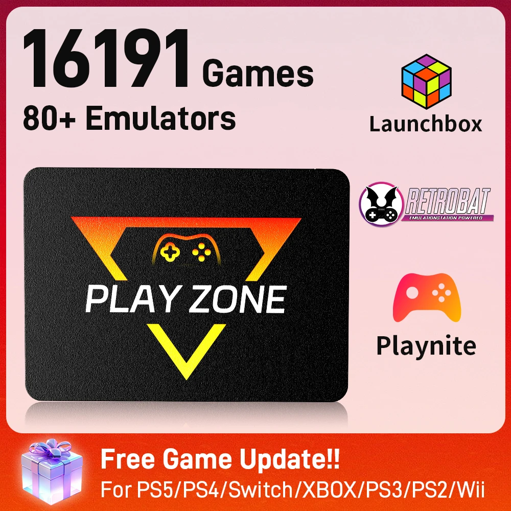 PlayZone 1TB Gaming SSD Game Console 80+Emulator for PS5/PS4/Switch/XBOX/PS3/PS2 with 16191 AAA&3D&Retro Game for Win PC/Laptop 
PlayZone 1TB Gaming SSD Game Console 80+Emulator for PS5/PS4/Switch/XBOX/PS3/PS2 with 16191 AAA&3D&Retro Game for Win PC/Laptop