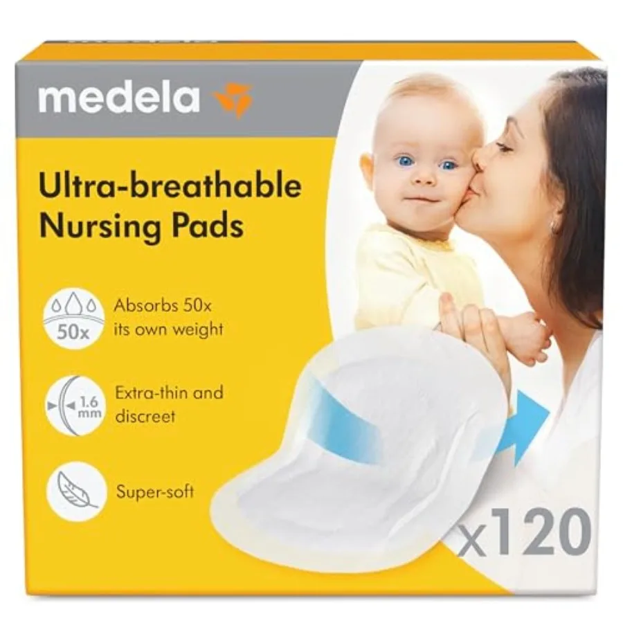 Medela Ultra-Breathable Nursing Pads, Highly Absorbent, Super Soft, Discreet Design for Comfortable Wear, Pack of 120
Medela Ultra-Breathable Nursing Pads, Highly Absorbent, Super Soft, Discreet Design for Comfortable Wear, Pack of 120