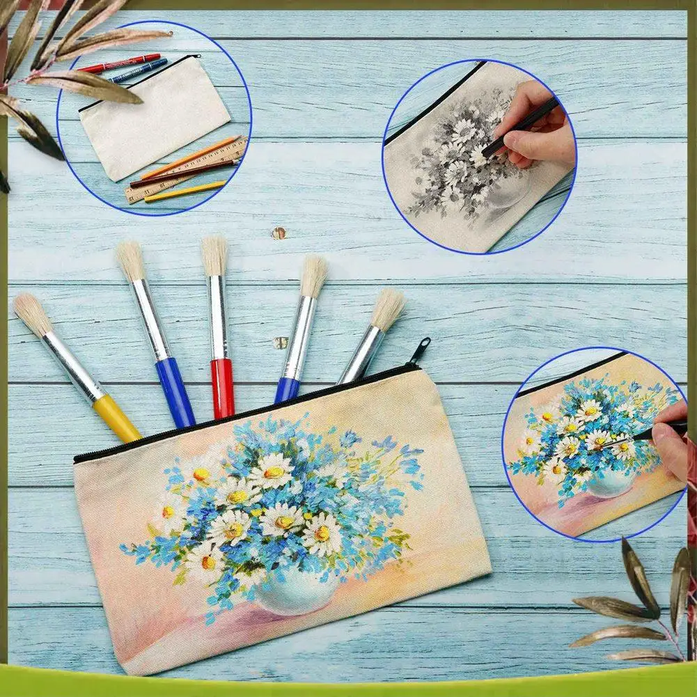 New-20Pcs Canvas Makeup Bags Zipper Pouch Bags Pencil Case Blank DIY Craft Bags With 18 Pieces Canvas Makeup Bag
New-20Pcs Canvas Makeup Bags Zipper Pouch Bags Pencil Case Blank DIY Craft Bags With 18 Pieces Canvas Makeup Bag