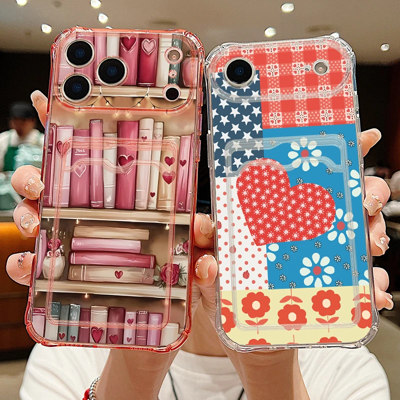 Fashion Love Bookshelf Case For iPhone 17 Pro Max Luxury Card Slot Back Soft Cover For iPhone 16 15 14 13 Pro Max 11 16e 17e
Fashion Love Bookshelf Case For iPhone 17 Pro Max Luxury Card Slot Back Soft Cover For iPhone 16 15 14 13 Pro Max 11 16e 17e