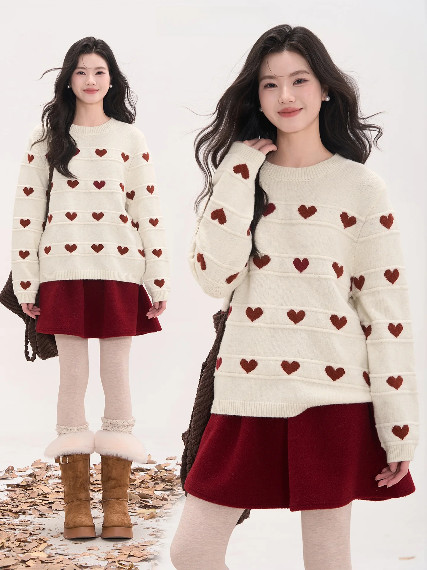 Вязаный свитер Heme Heart с круглым вырезом, повседневный, женский, осенне-зимний, свободного кроя, с длинными рукавами, из смесовой хлопково-шерстяной ткани
Вязаный свитер Heme Heart с круглым вырезом, повседневный, женский, осенне-зимний, свободного кроя, с длинными рукавами, из смесовой хлопково-шерстяной ткани