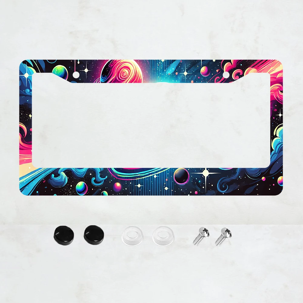 Металлическая рамка для номерного знака с разноцветными планетами и звездами, интересное украшение для автомобиля, 6 x 12 дюймов
Металлическая рамка для номерного знака с разноцветными планетами и звездами, интересное украшение для автомобиля, 6 x 12 дюймов