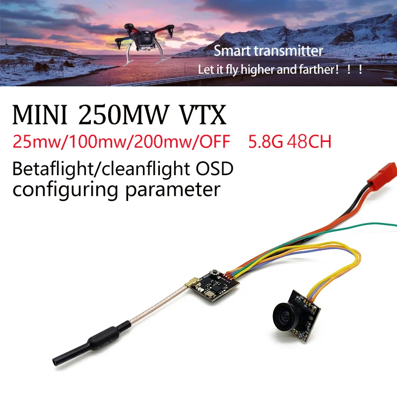 SLONWAKE 5.8G 250mW VTX 5g 48CH Camera 15*13mm 1200TVL for RC DroneFPV Camera Freestyle Drone Quadcopter Model
SLONWAKE 5.8G 250mW VTX 5g 48CH Camera 15*13mm 1200TVL for RC DroneFPV Camera Freestyle Drone Quadcopter Model