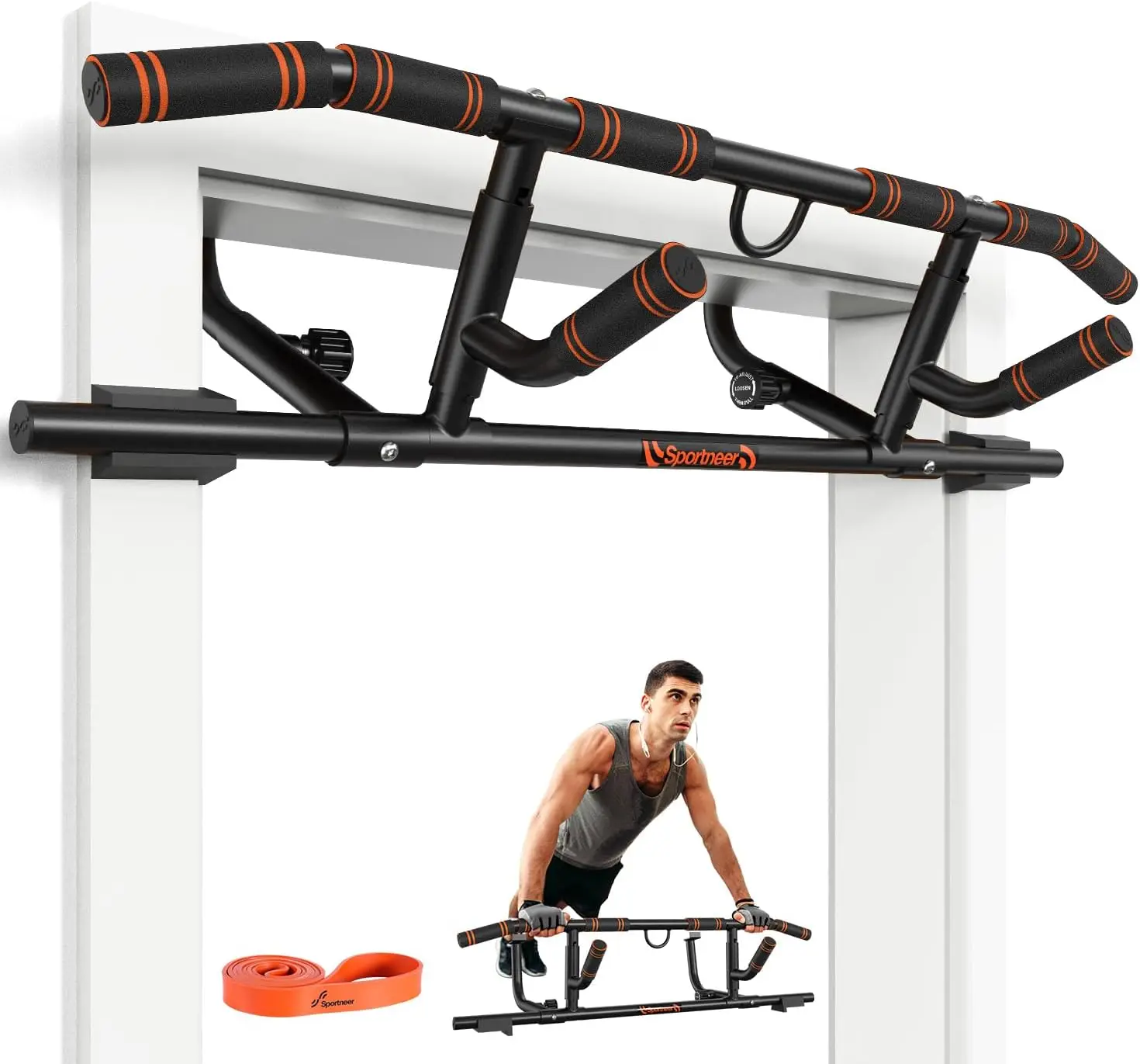Pull up Bar for Doorway with Folding Handle, Door Pull up Bar Door Frame Multi-grip Upper Body Trainer, 440lb, Indoor Fitness fo
Pull up Bar for Doorway with Folding Handle, Door Pull up Bar Door Frame Multi-grip Upper Body Trainer, 440lb, Indoor Fitness fo