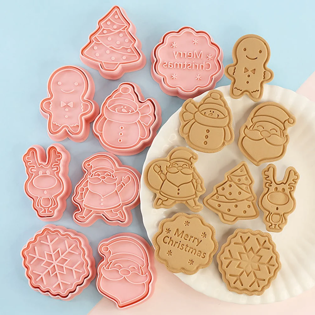 8 Pcs/Set Christmas Themed Santa Claus and Tree Cutters 3D DIY Biscuit Baking Mould for Holiday Decorating
8 Pcs/Set Christmas Themed Santa Claus and Tree Cutters 3D DIY Biscuit Baking Mould for Holiday Decorating