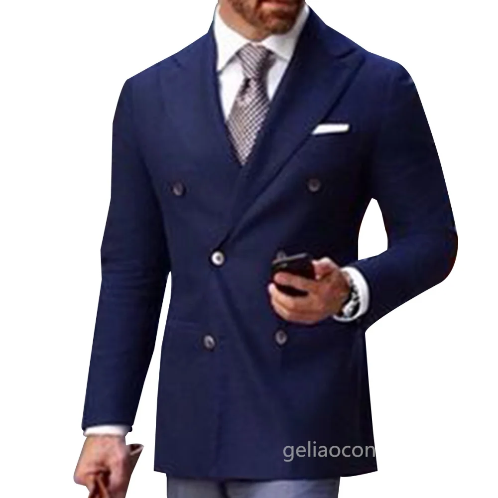 Blue Shawl Lapel Double Breasted Suit Jacket for Men Slim Fit Comfortable Wedding Blazer Prom Tops Regular Fit
Blue Shawl Lapel Double Breasted Suit Jacket for Men Slim Fit Comfortable Wedding Blazer Prom Tops Regular Fit