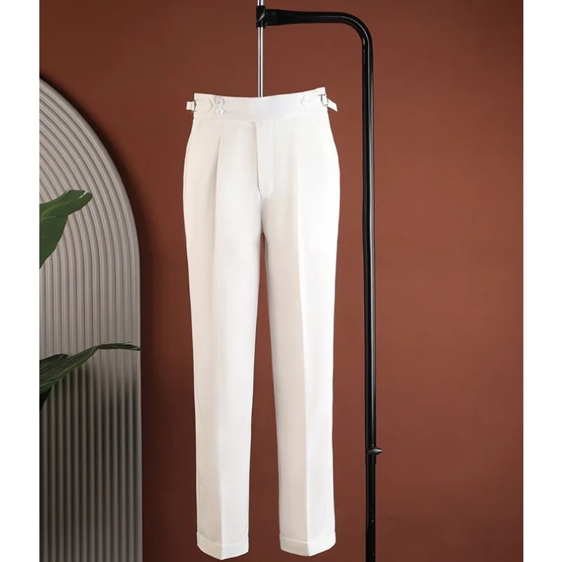 2026 Summer Thin Italian Business Casual Suit Pants Korean Fashion Naples Men's Straight Leg Slim Pants Elegant Men Clothing
2026 Summer Thin Italian Business Casual Suit Pants Korean Fashion Naples Men's Straight Leg Slim Pants Elegant Men Clothing