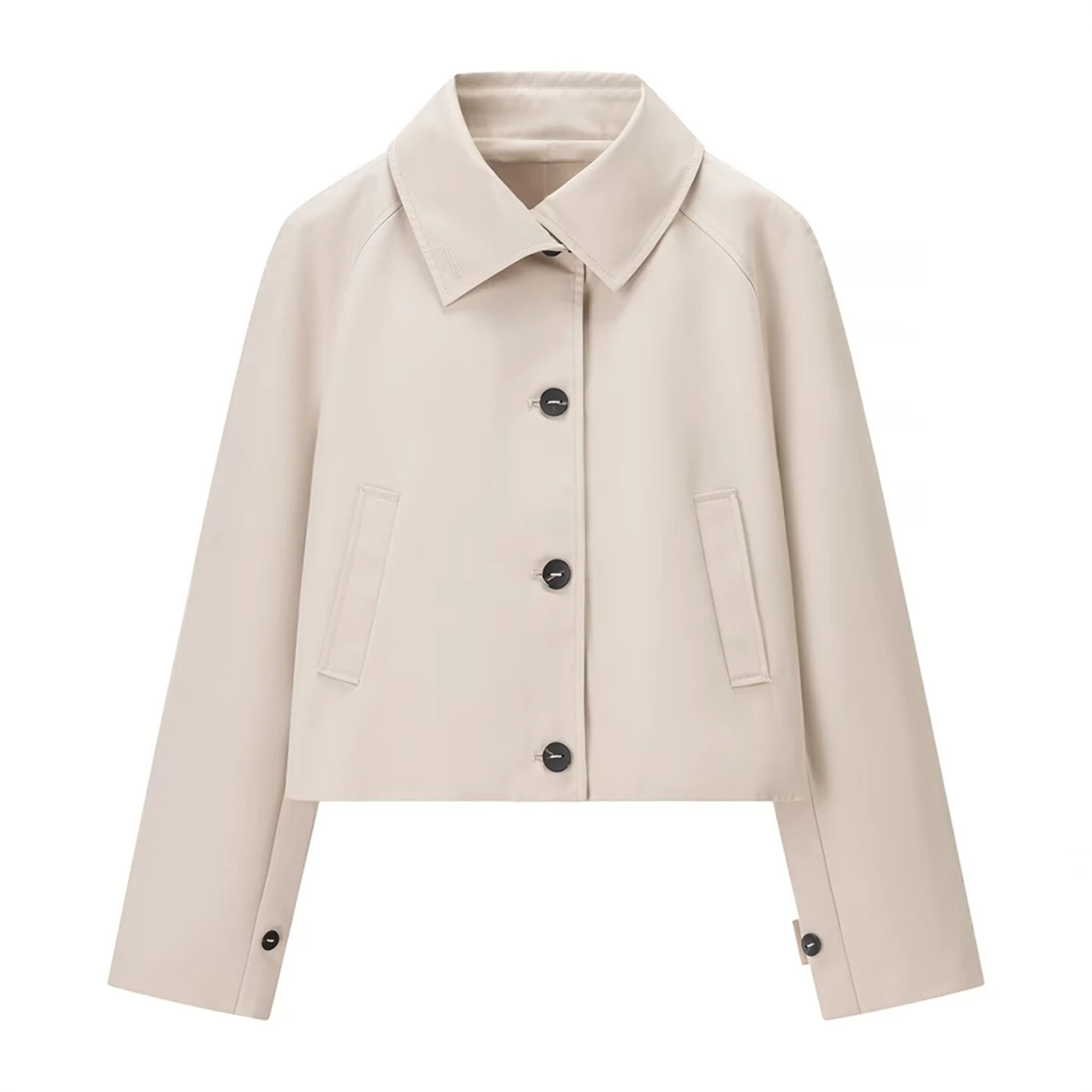 Женский короткий плащ с лацканами, однобортный дизайн, простой и элегантный, повседневный и универсальный женский короткий плащ с лацканами
Женский короткий плащ с лацканами, однобортный дизайн, простой и элегантный, повседневный и универсальный женский короткий плащ с лацканами