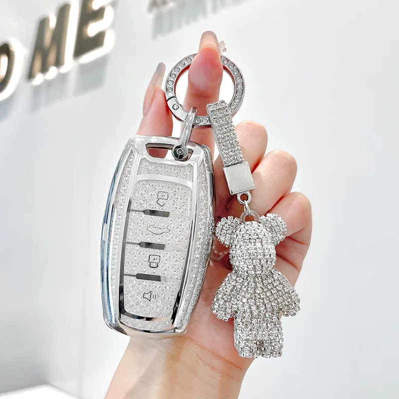 TPU Car Remote Key Cover Case Holder shell Chain Bag Styling Fob For GWM Haval New H6 HEV PHEV Jolion S Dargo H9 H2 Hover F7 
TPU Car Remote Key Cover Case Holder shell Chain Bag Styling Fob For GWM Haval New H6 HEV PHEV Jolion S Dargo H9 H2 Hover F7