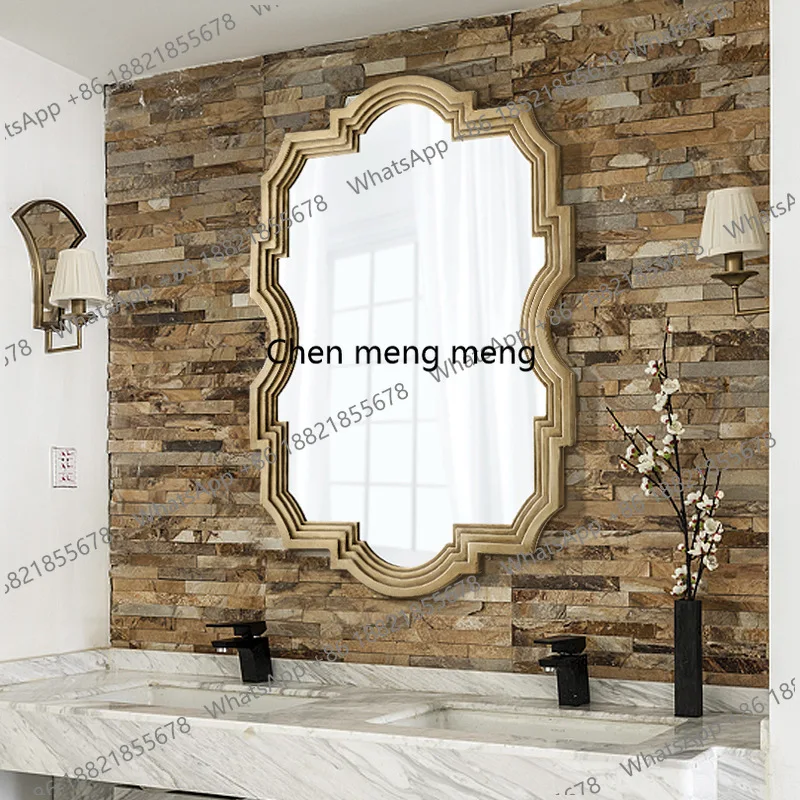 European decorative mirror, wall-mounted toilet, bathroom, makeup, entrance mirror
European decorative mirror, wall-mounted toilet, bathroom, makeup, entrance mirror