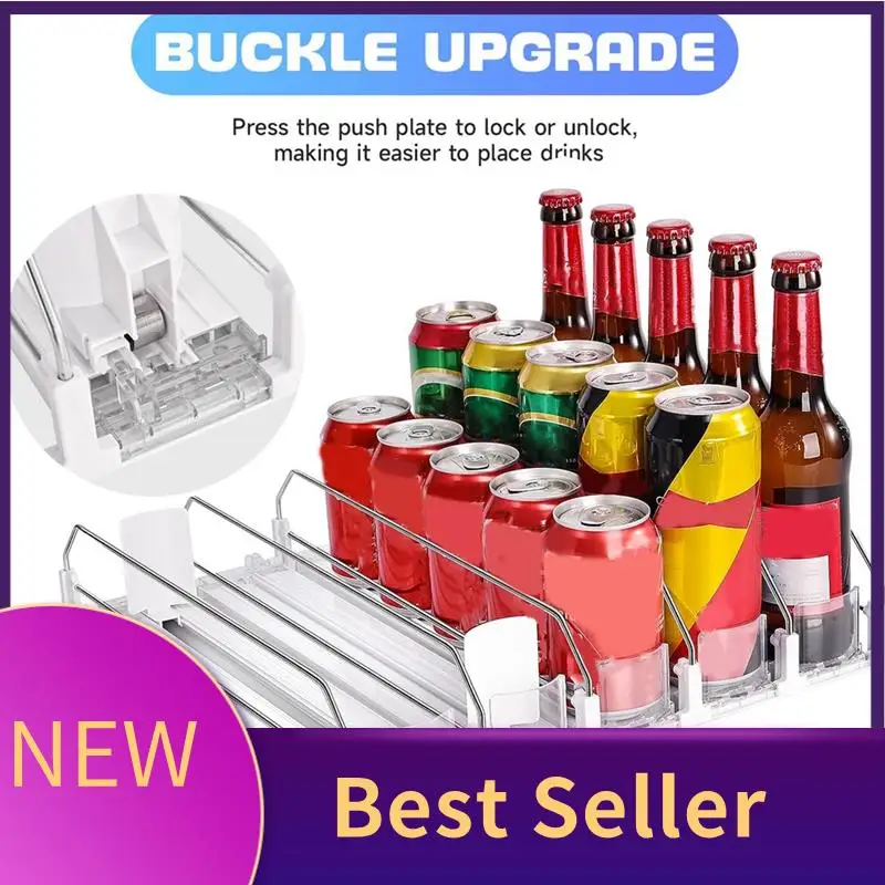 Drink Organizer For Fridge, Self-Sliding Soda Can Dispenser For Refrigerator And Adjustable Width Easy To Use
Drink Organizer For Fridge, Self-Sliding Soda Can Dispenser For Refrigerator And Adjustable Width Easy To Use