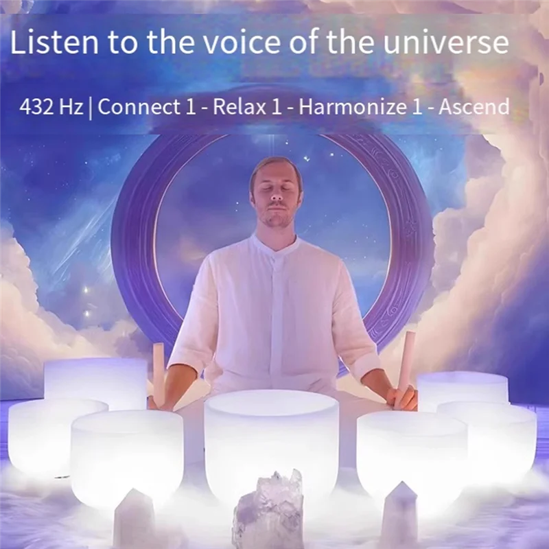 A06F-10 Inch Frosted Quartz Crystal Singing Bowls 432Hz Note For Sound Healing With Striking Rods And Washers
A06F-10 Inch Frosted Quartz Crystal Singing Bowls 432Hz Note For Sound Healing With Striking Rods And Washers