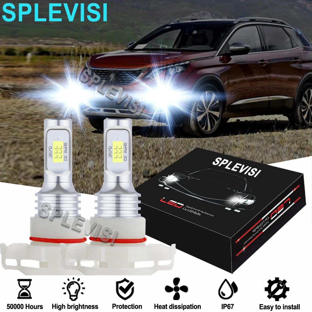2x LED Fog Light Bulbs 6000K White Fit For PEUGEOT 207 SW WK Estate 2008-2021 Range Rover Evoque 2011 2012 2013 2014 2015-2018
2x LED Fog Light Bulbs 6000K White Fit For PEUGEOT 207 SW WK Estate 2008-2021 Range Rover Evoque 2011 2012 2013 2014 2015-2018