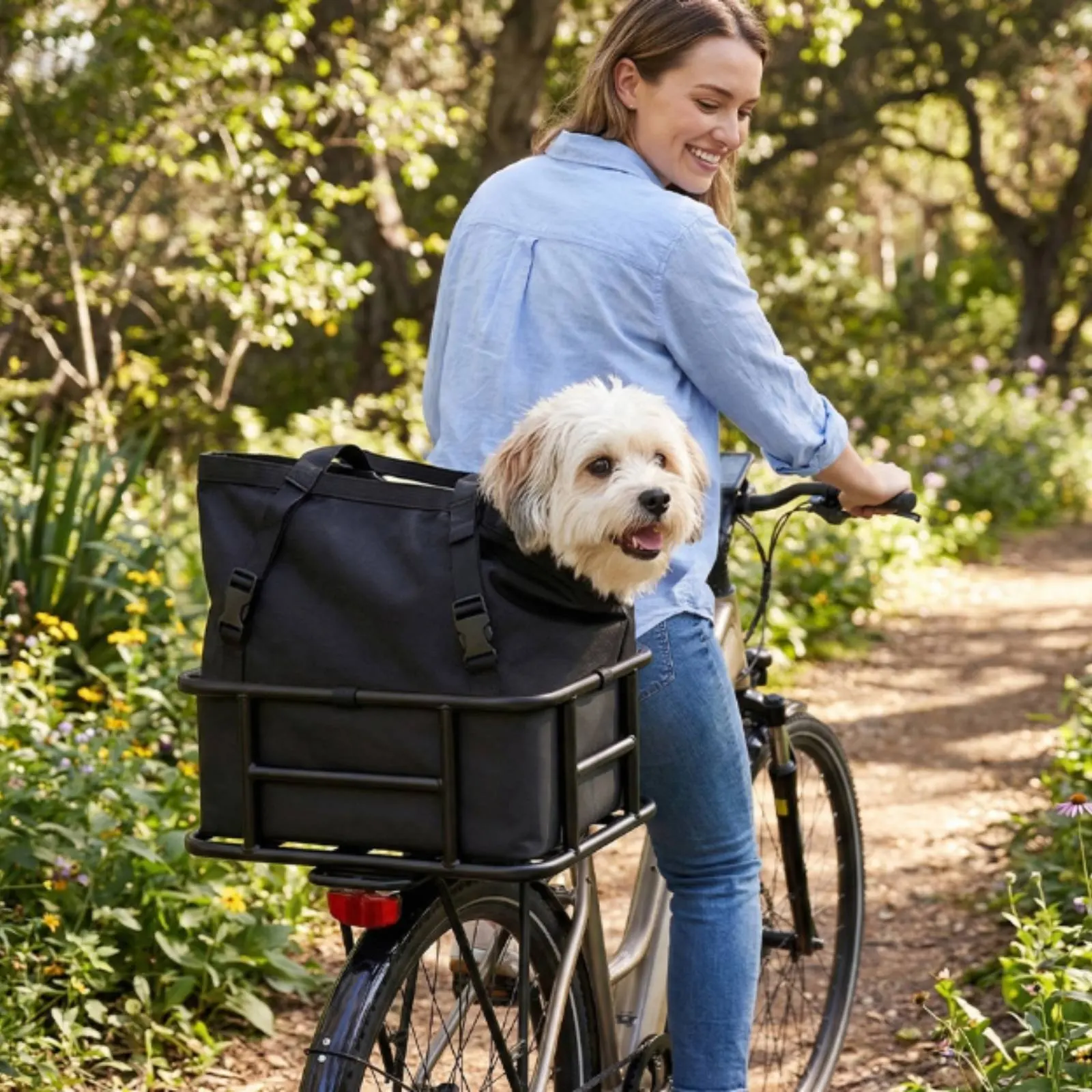 Folding Bike Basket Bag Heavy Duty Rear Bike Basket Bag Aluminum Foil Aluminum Foil Lining Coil Assisted for Commuting
Folding Bike Basket Bag Heavy Duty Rear Bike Basket Bag Aluminum Foil Aluminum Foil Lining Coil Assisted for Commuting