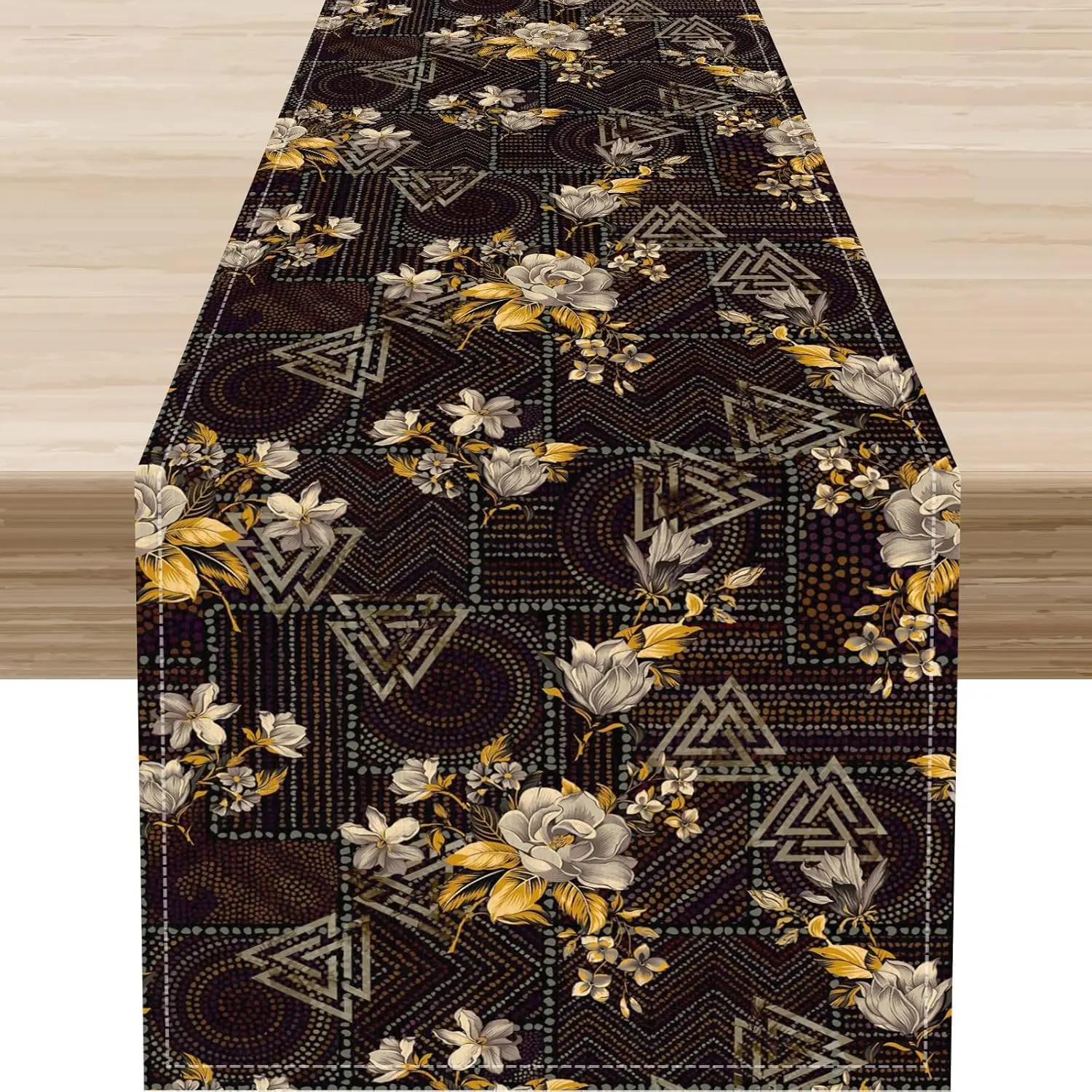 Black Gold Viking Symbol Floral Table Runner Dresser Scarves Decor Washable Kitchen Dining Table Runner Party Decor
Black Gold Viking Symbol Floral Table Runner Dresser Scarves Decor Washable Kitchen Dining Table Runner Party Decor