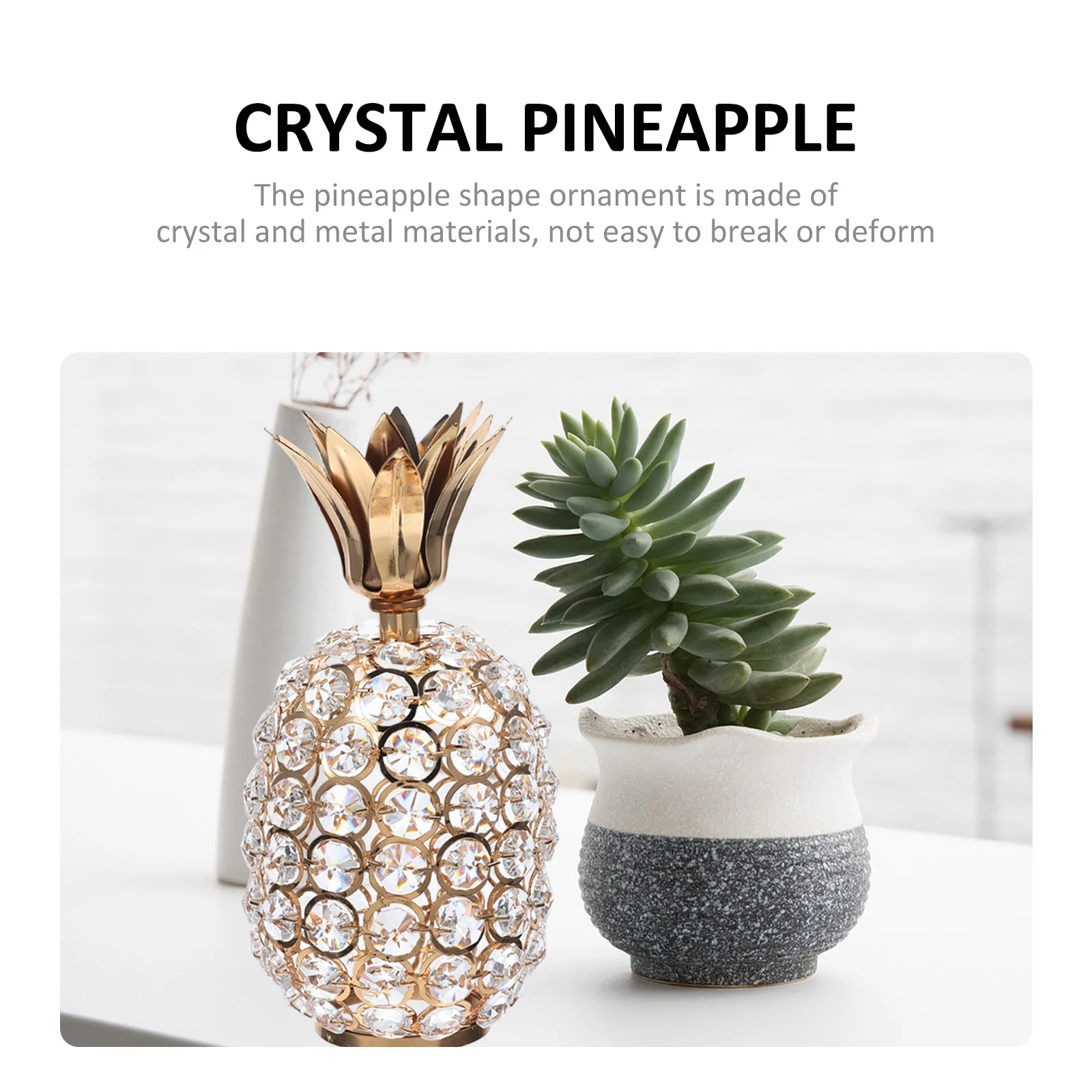 Crystal Pineapple Metal Base Desktop Desktop Decoration Decor For Home Office Living Room Bedroom Tabletop Decoration
Crystal Pineapple Metal Base Desktop Desktop Decoration Decor For Home Office Living Room Bedroom Tabletop Decoration