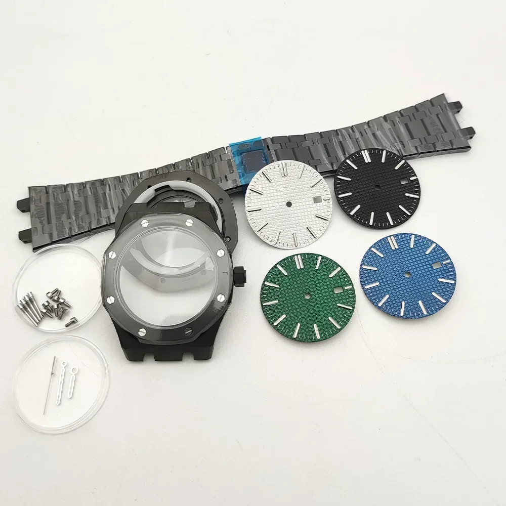 42MM Black ASPS Oak Octagonal Case Modification Accessories Automatic NH35/36/4R Stainless Steel Watch Case Dial Strap Sapphire
42MM Black ASPS Oak Octagonal Case Modification Accessories Automatic NH35/36/4R Stainless Steel Watch Case Dial Strap Sapphire