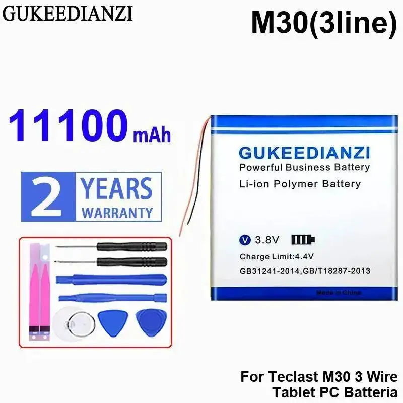 11100mAh Laptop Battery For Teclast M30 3 Wire Tablet PC Batteria M30 3line High Compatibility Reliable Power Supply
11100mAh Laptop Battery For Teclast M30 3 Wire Tablet PC Batteria M30 3line High Compatibility Reliable Power Supply