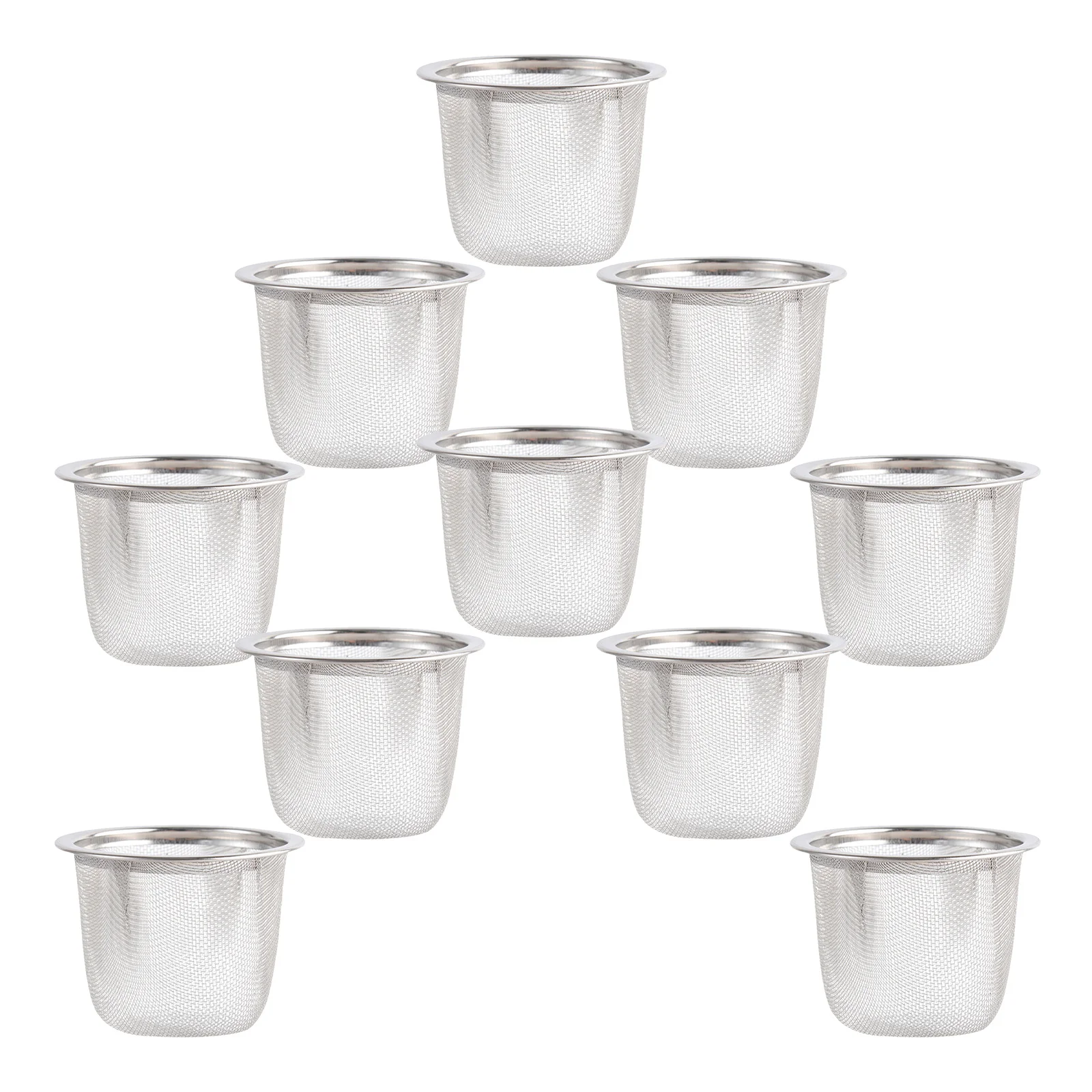 10 Pcs Fine Mesh Tea Filter Stainless Steel Strainer Small Sieve for Leaf Steeper Brewing
10 Pcs Fine Mesh Tea Filter Stainless Steel Strainer Small Sieve for Leaf Steeper Brewing