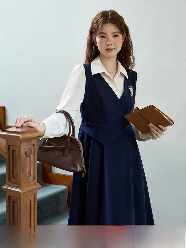 Spring plus Size Women's Dr Waist-Cinching Patchwork Illusory Two-Piece Design Casual Long Sve A-Line Skirt
Spring plus Size Women's Dr Waist-Cinching Patchwork Illusory Two-Piece Design Casual Long Sve A-Line Skirt