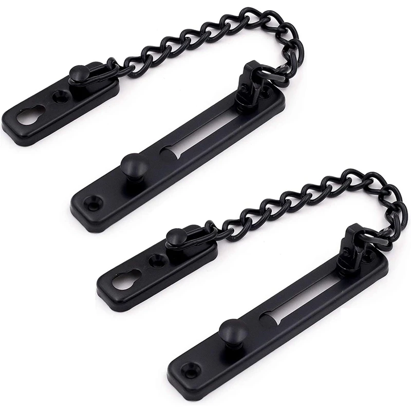 Promotion! 2 Pack Door Chain Lock, Stainless Steel Security Chain Guard, Polished Door Latch With Screws, Black
Promotion! 2 Pack Door Chain Lock, Stainless Steel Security Chain Guard, Polished Door Latch With Screws, Black