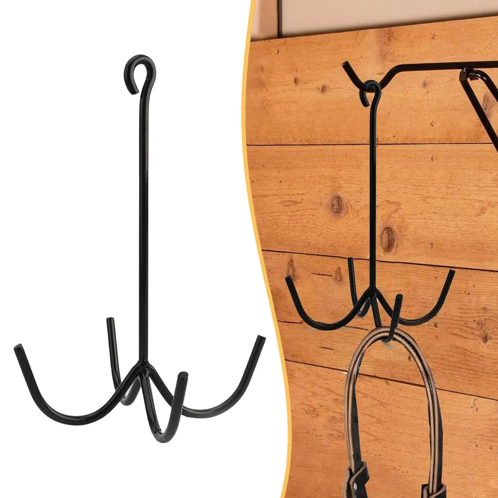 Metal Tack Hook Stable Organizer Multi Prong Equine Accessory Holder for Barn Trailer Equipment Use
Metal Tack Hook Stable Organizer Multi Prong Equine Accessory Holder for Barn Trailer Equipment Use