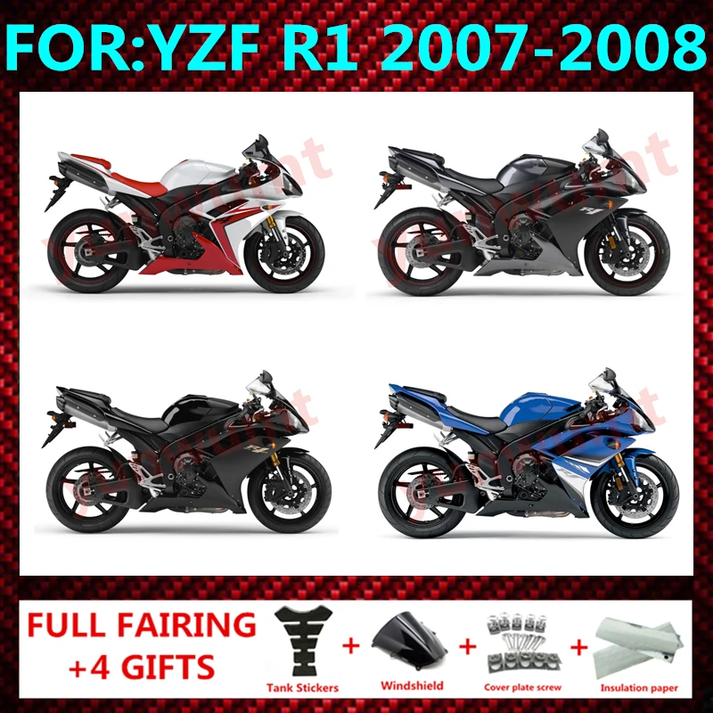Motorcycle full fairing kit fit for Yamaha YZF YZFR1 07 08 R1 2007 2008 Body Shell Kit ABS Plastic fairings bodywork kits zxmt
Motorcycle full fairing kit fit for Yamaha YZF YZFR1 07 08 R1 2007 2008 Body Shell Kit ABS Plastic fairings bodywork kits zxmt