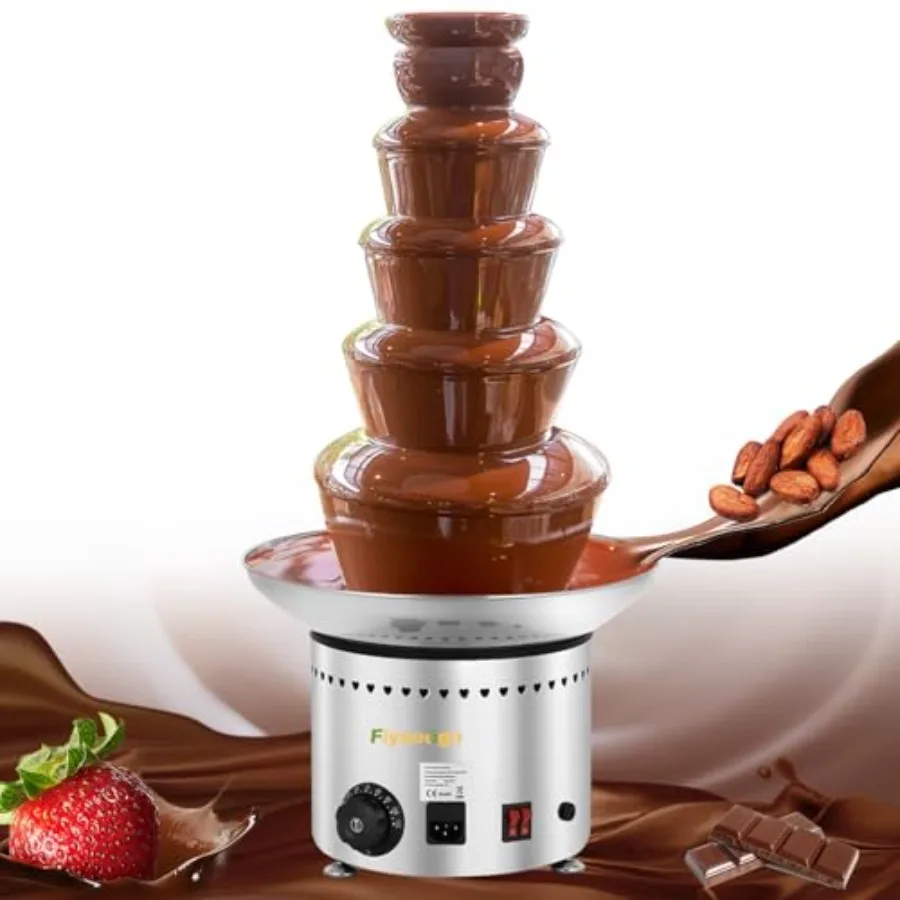 Commercial Chocolate Fountain 5 Tiers 13.2 Lbs Nacho Cheese Fountain Stainless Steel Gold Hot Fondue Fountain Machine for Baker
Commercial Chocolate Fountain 5 Tiers 13.2 Lbs Nacho Cheese Fountain Stainless Steel Gold Hot Fondue Fountain Machine for Baker