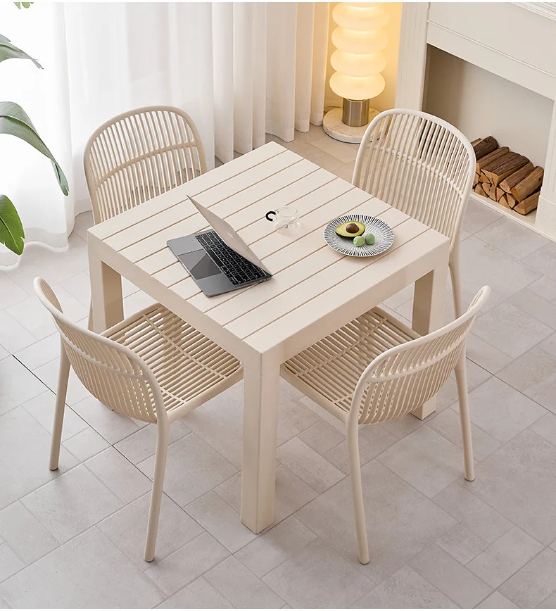 Modern Black Square Outdoor Dining Table Waterproof Plastic for Garden Balcony Bistro Cafe
Modern Black Square Outdoor Dining Table Waterproof Plastic for Garden Balcony Bistro Cafe